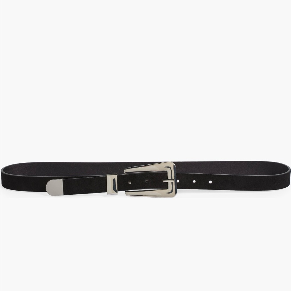 Black Belt with Silver Buckle